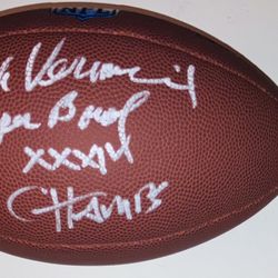 DICK VERMEIL LEGENDARY COACH LA RAMS SIGNED AUTOGRAPHED NFL FOOTBALL JSA COA!