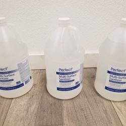 Sanitizer. Perfect Multi Surface Sanitizer. 1 Gallon.  Ethyl Alcohol 80% Brand New $9 Each. Qty 3 