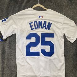 White Edman Los Angeles Dodgers Jersey
