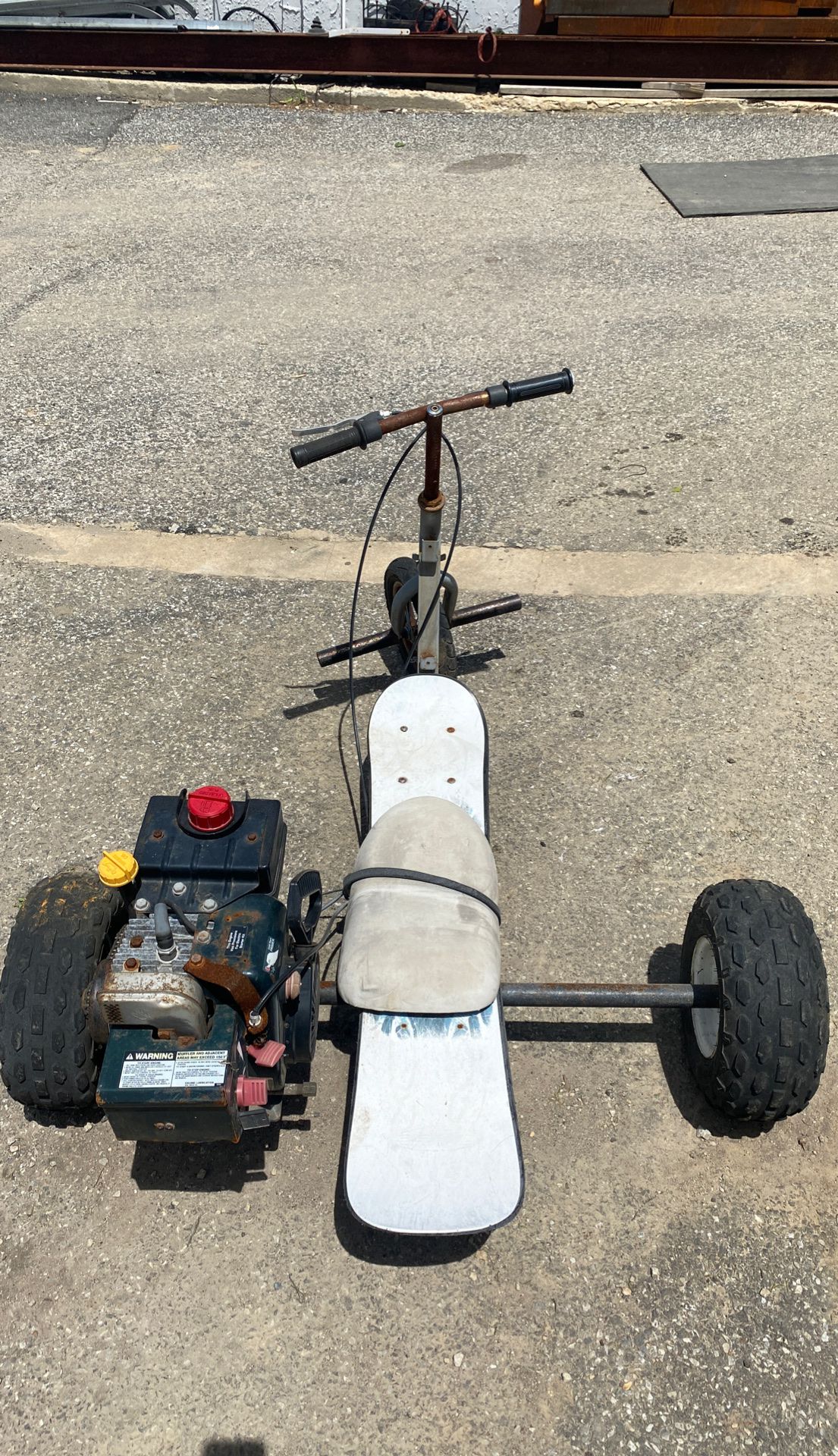 Homemade trike with 5hp motor needs carb clean