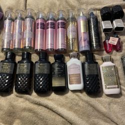 different kinds of purfumes and lotions- bath and body works 