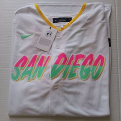 3XL and 4XL San Diego Padres Nike Men's Official White City Connect Jersey