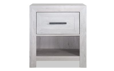 Calvin White Nightstand with Drawer