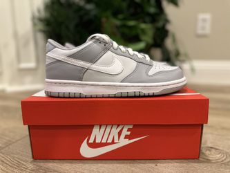 Nike Dunk Low Two Tone Grey Shoes Sizes 6y, 6.5y, 7y