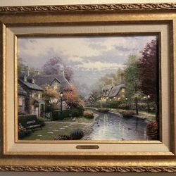 Thomas Kinkade Lamplight Brooke painting -reproduction