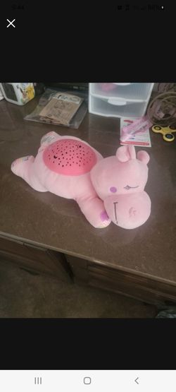 Slumber buddy pink hippo