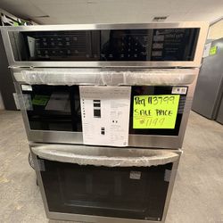 Lg 29in Electric Double Wall Oven With Microwave 