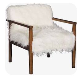 Set Of 2 Fur Accent Chairs 