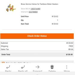 Brass Service Valves For Tankless Water Heather