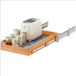 OCG 1 Tier Pull Out Wood Cabinet Organizer