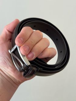 Dark Brown Genuine Leather Belt