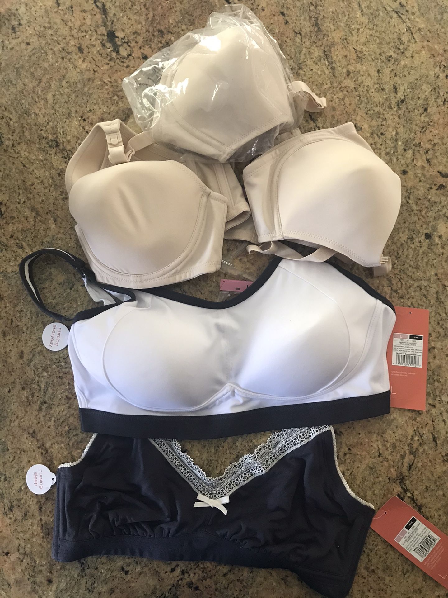 Nursing bras, pads, and supplies