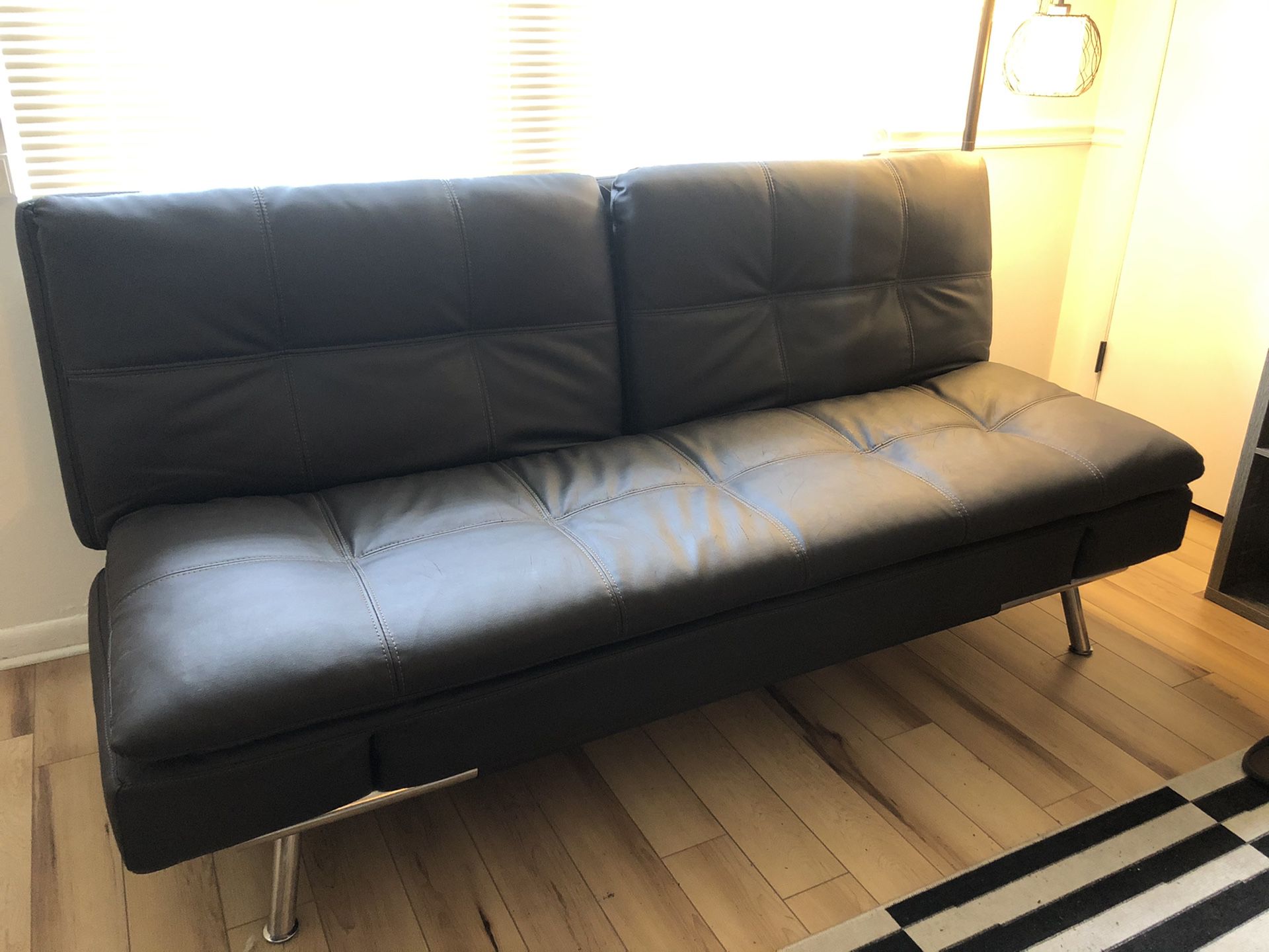 Costco leather futon