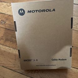 Brand New Internet Motorola cable Modem