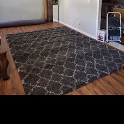 Grey And White Living Room Rug