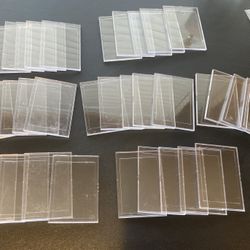 34 Hard Plastic Sports Card Snap Case Holders Baseball Collectibles Excellent Condition 