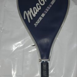 Vintage MacGregor Tennis Racker With cover Oversize Racket Jr size 