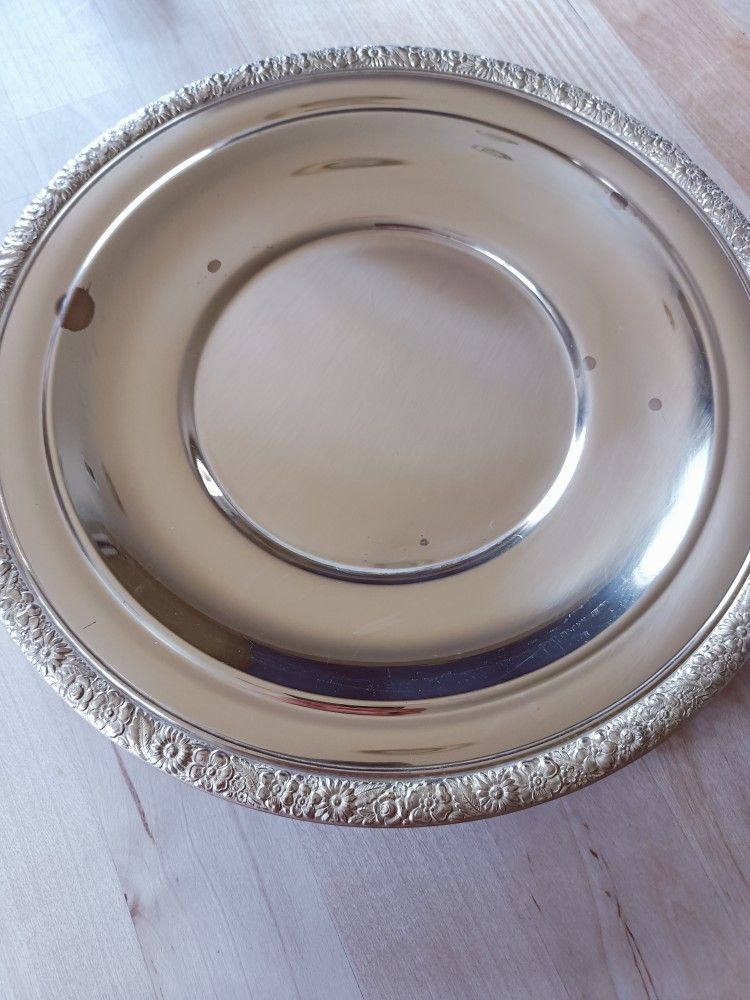 VINTAGE ANTIQUE GORHAM GIFTWARE GOLD CHARGER PLATE 10.25” laquered collectible