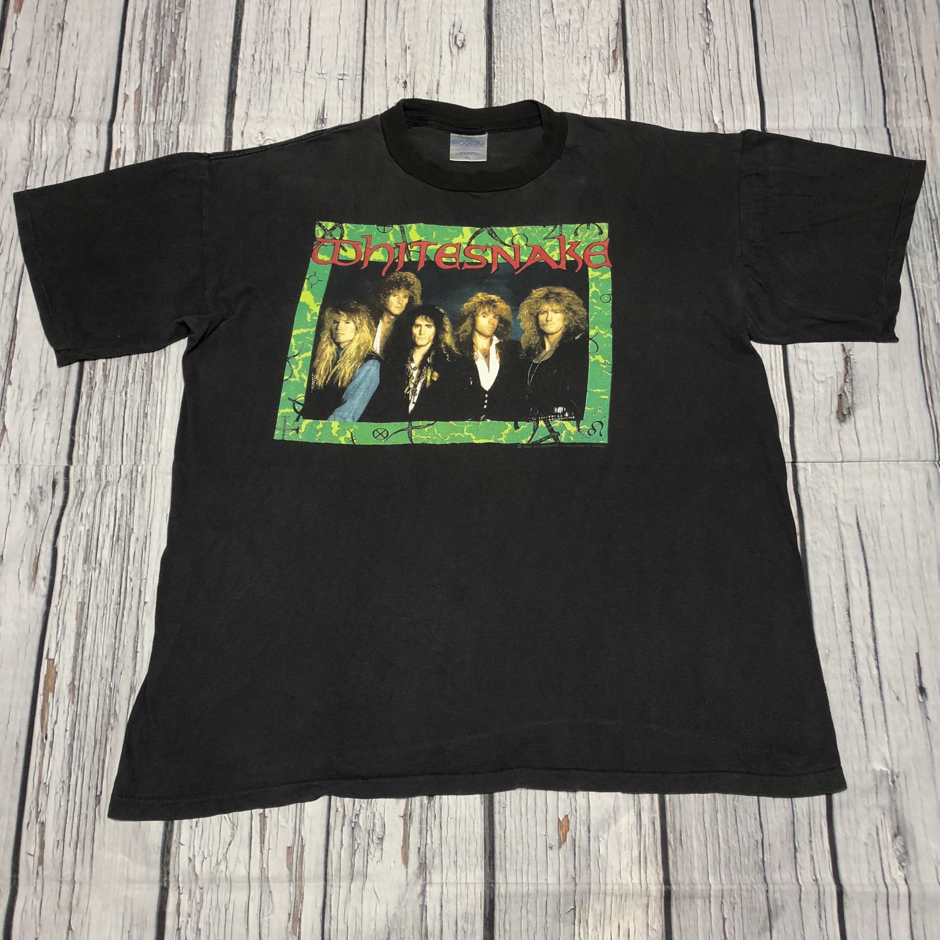Vintage White Snake 1988 Live on Tour White Single Stitch Black T