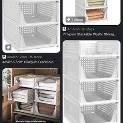 Stackable Plastic Storage 