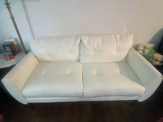 White small loveseat