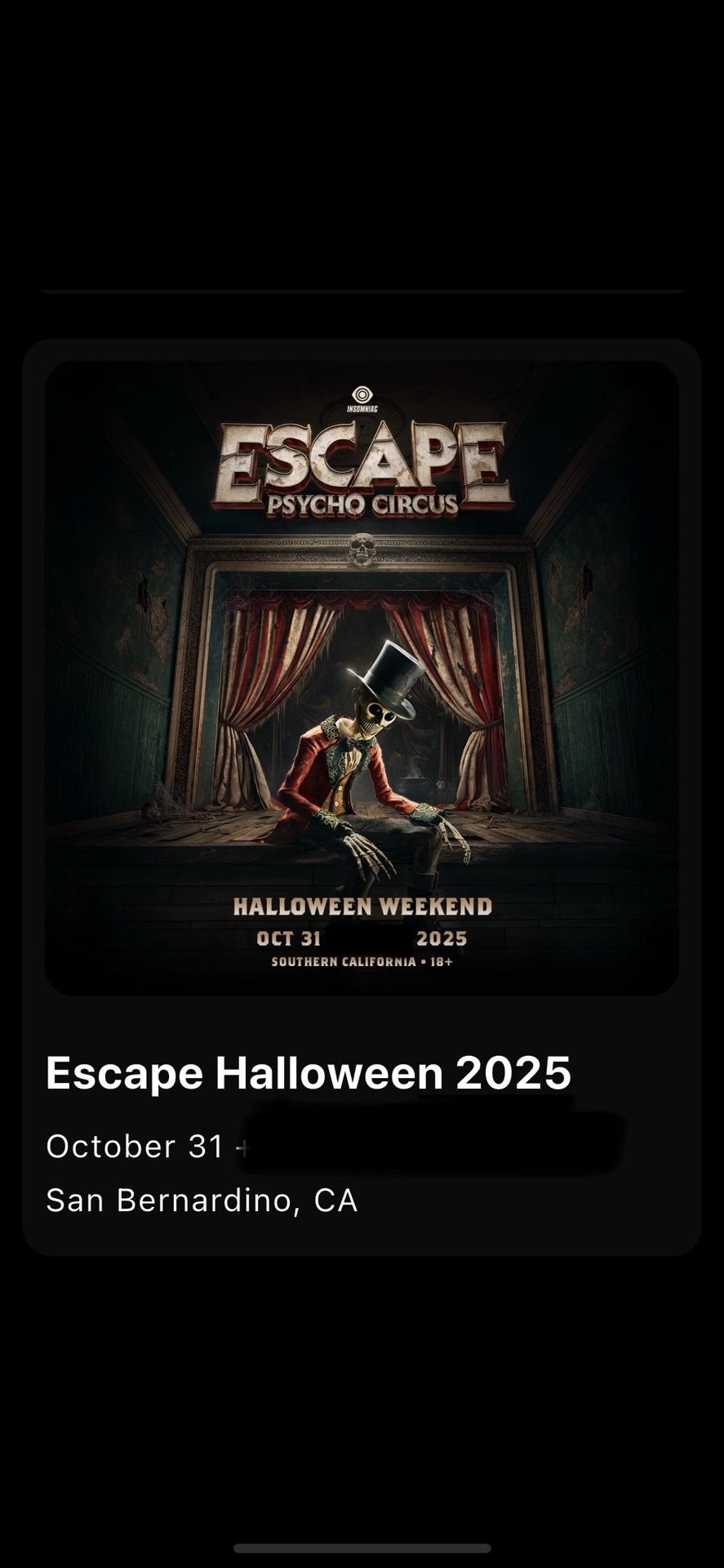 Escape Tickets GA+ (Oct 31st only)