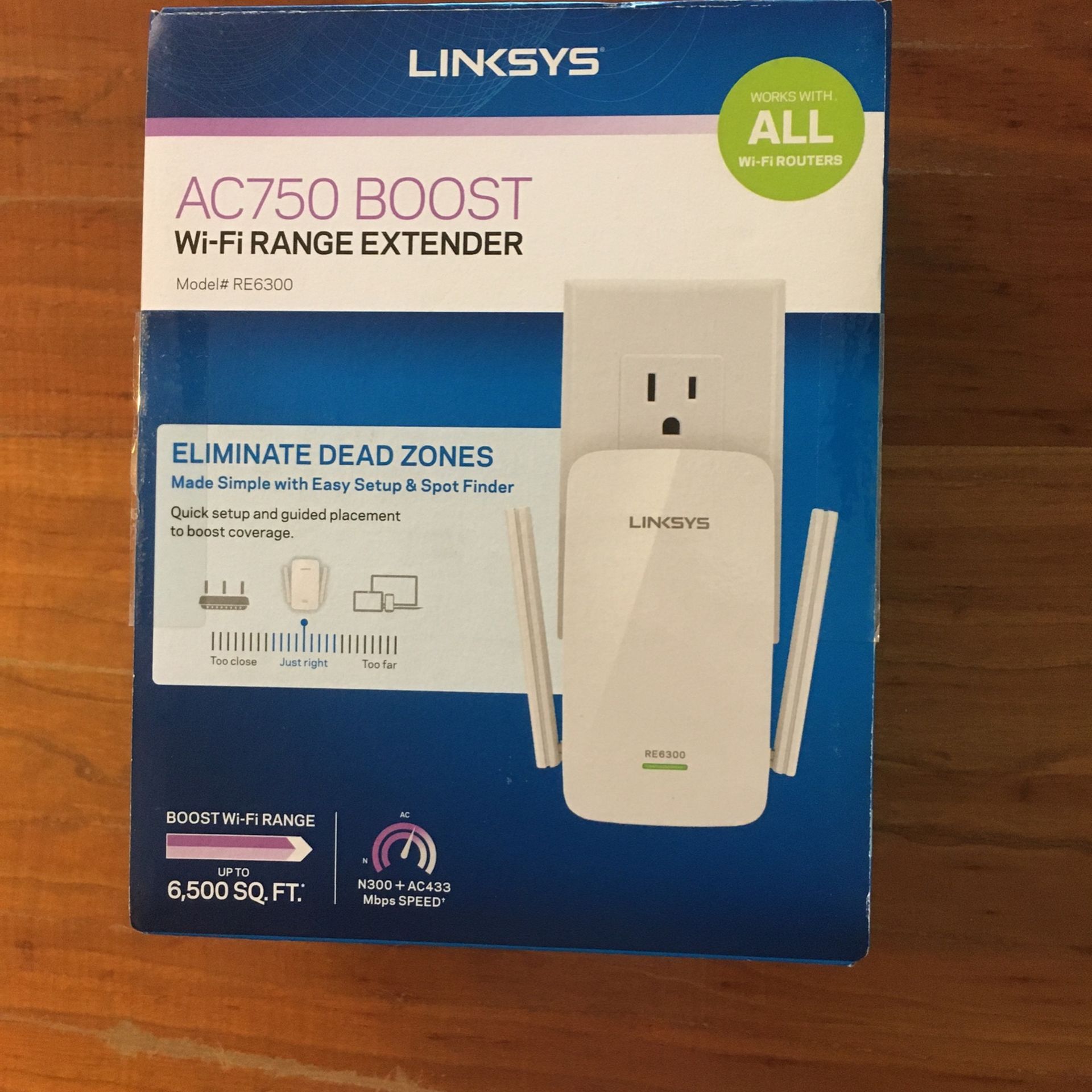 LinkSys Wi-Fi Range Extender AC750 Boost