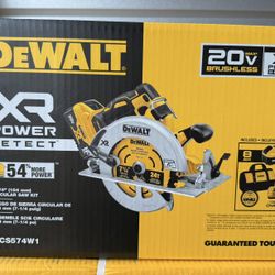 DEWALT XR POWER DETECT 20-volt Max 7-1/4-in Brushless Cordless Circular saw kit
