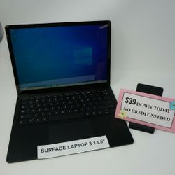 Microsoft Surface Laptop 3 13.5inch - $39 Down Today (Core I7 10th Gen/16GB RAM /256GB SSD - 