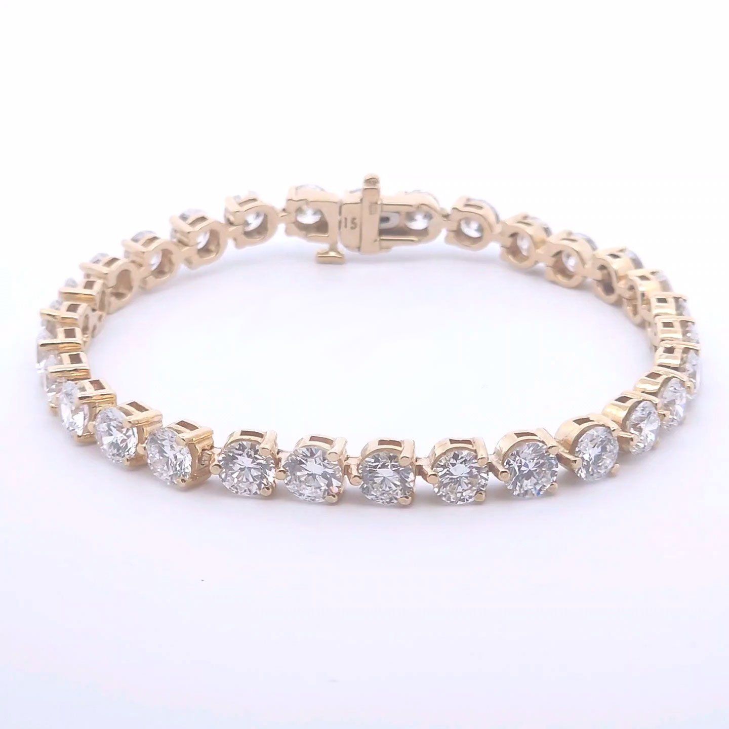 10ct Lab Diamond Tennis Bracelet in Heavy 14k Gold Frame