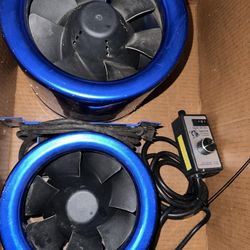 Hyper Fan  Digital Mixed Flow Fan In And Out Room System 8" - 710 CFM Blue