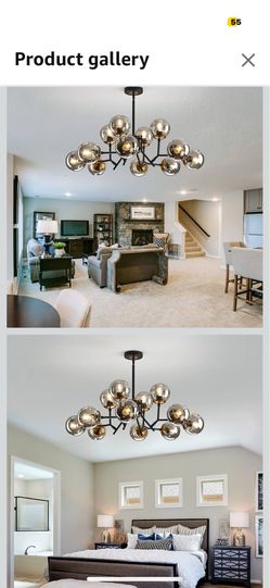 12 light glass Sputnik chandelier