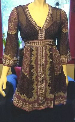 Vintage style layered purple dress