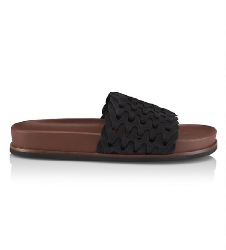 rag & bone (NEW) Bailey Woven Leather Slides Flat Sandal, size 7