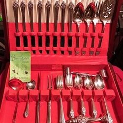 1881 Roger's Silverplate 63 Piece Silverware Set