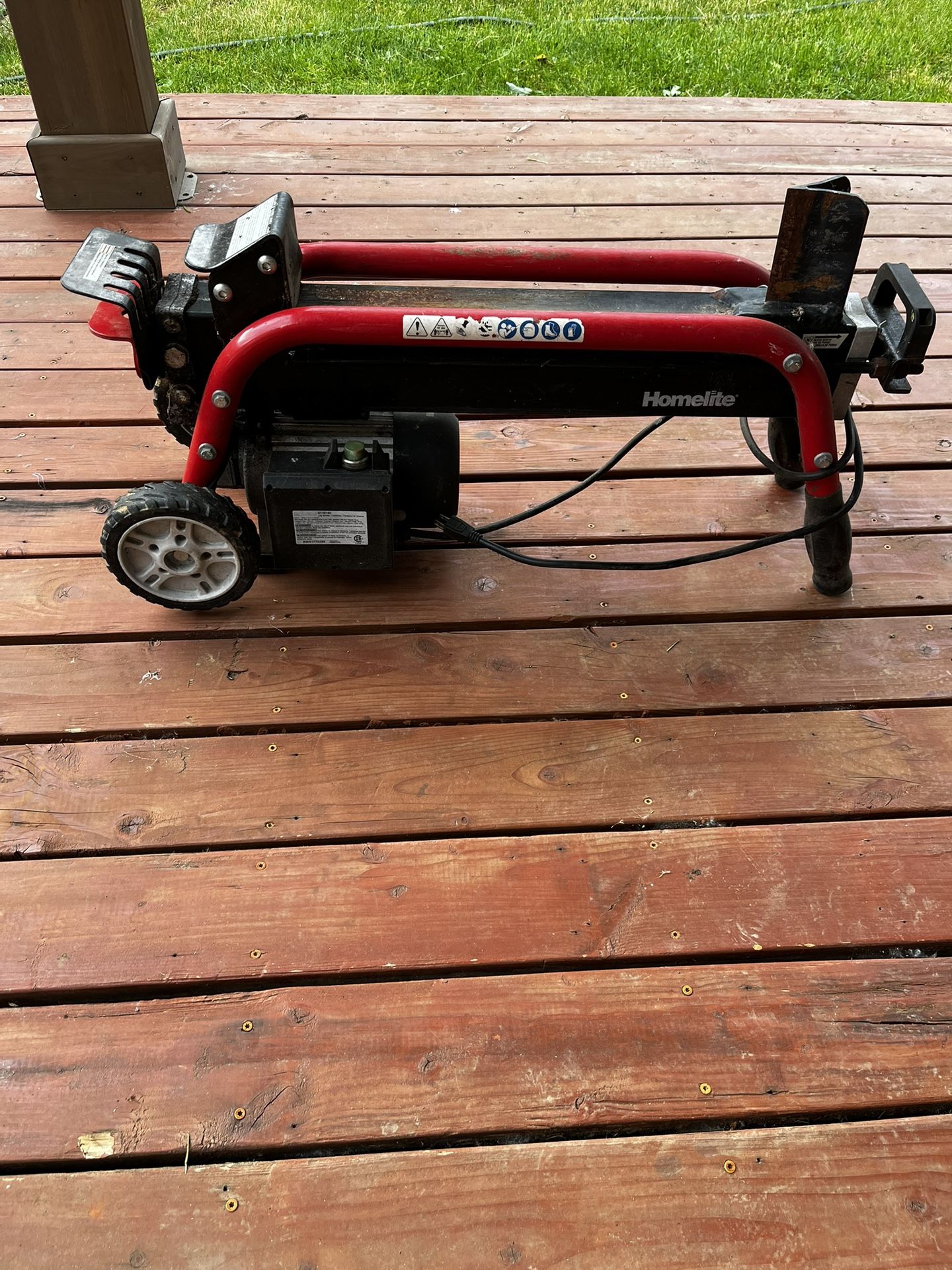 Homelite Brand Electric Wood Splitter.