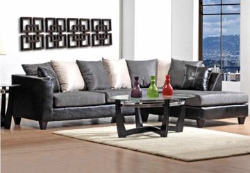 New Black and grey sectional! Other couch and Loveseat saves here