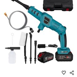 Lavadora a presión inalámbrica alimentada por batería con 3 boquillas