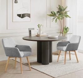 Mid Century Modern Dining Chairs Set of 2 Comfy Accent Chair Upholstered Kitchen Dining Livi