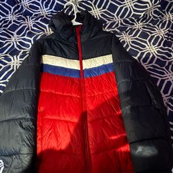 GAP Men’s Puffer Jacket 🔥 Colorblock Winter Coat – Size M – Excellent Condition