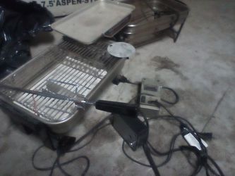 Electric Grill Rotisserie And Griddle. 