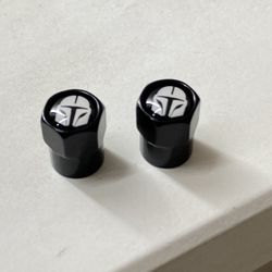 Mandalorian (Star Wars) Valve Caps For Bicycle/Motorcycle Etc