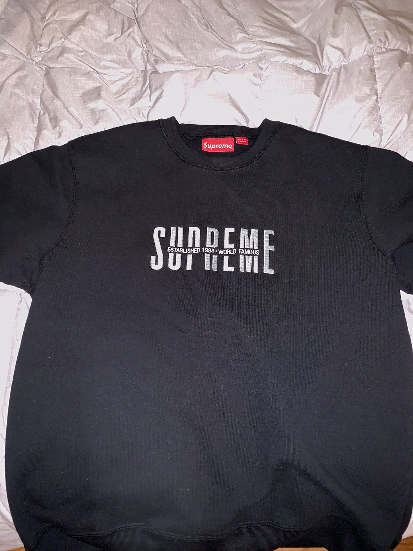 Supreme World Famous Crewneck Navy