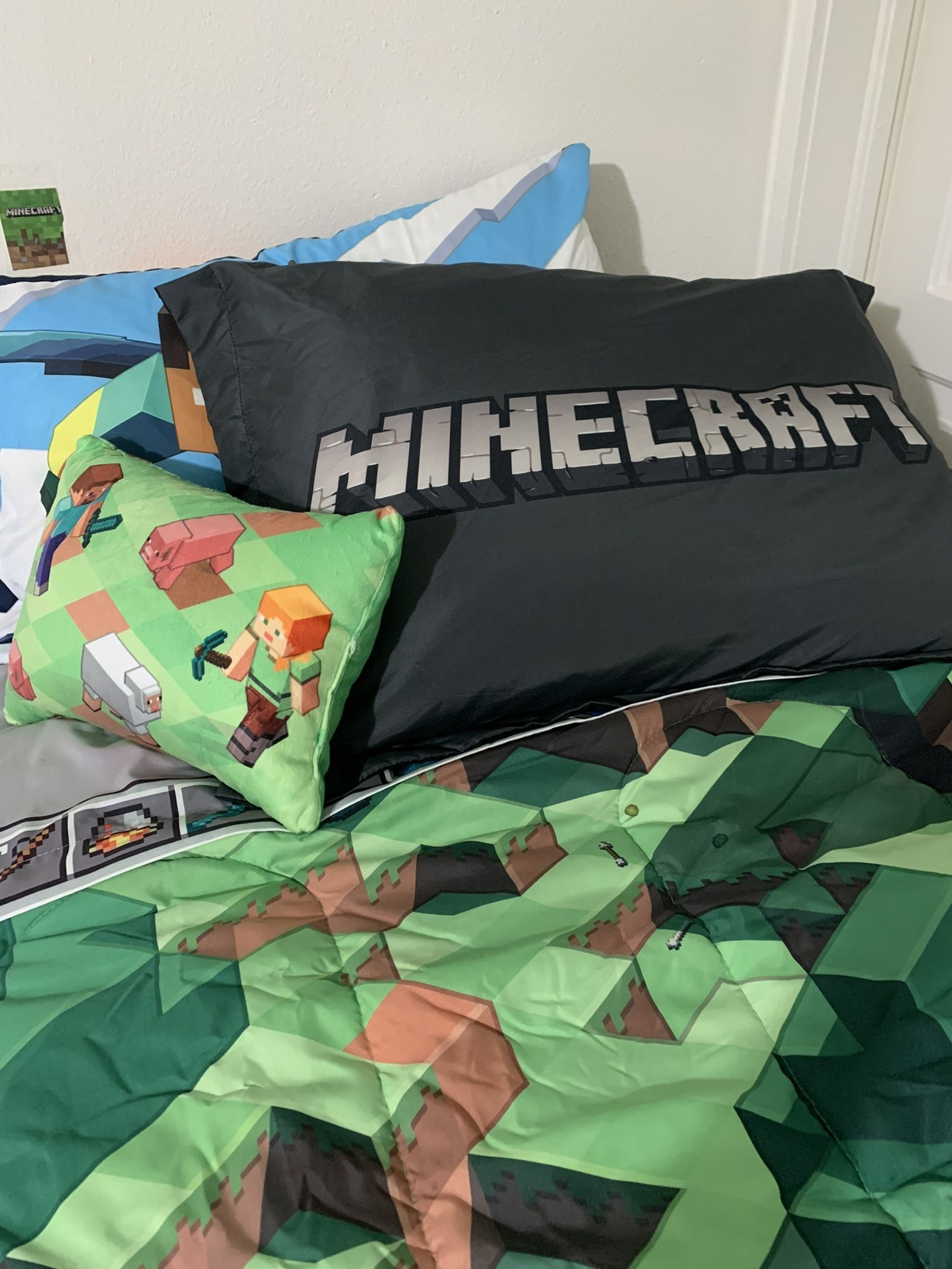Minecraft Twin Size Bedding Set | Minecraft Bedroom Decor