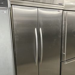 Kitchen Aid 42” Built In Refrigerator In Stainless Steel Used 