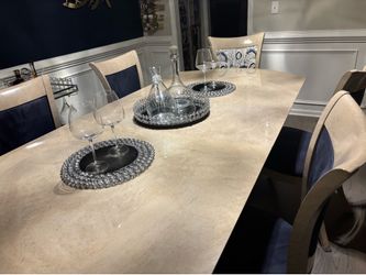 Dining table set with 6 chairs