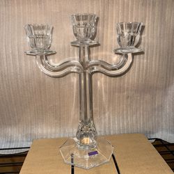 WATERFORD MARQUIS CRYSTAL 3-ARM CANDLEABRA CANDLE HOLDER IN BOX