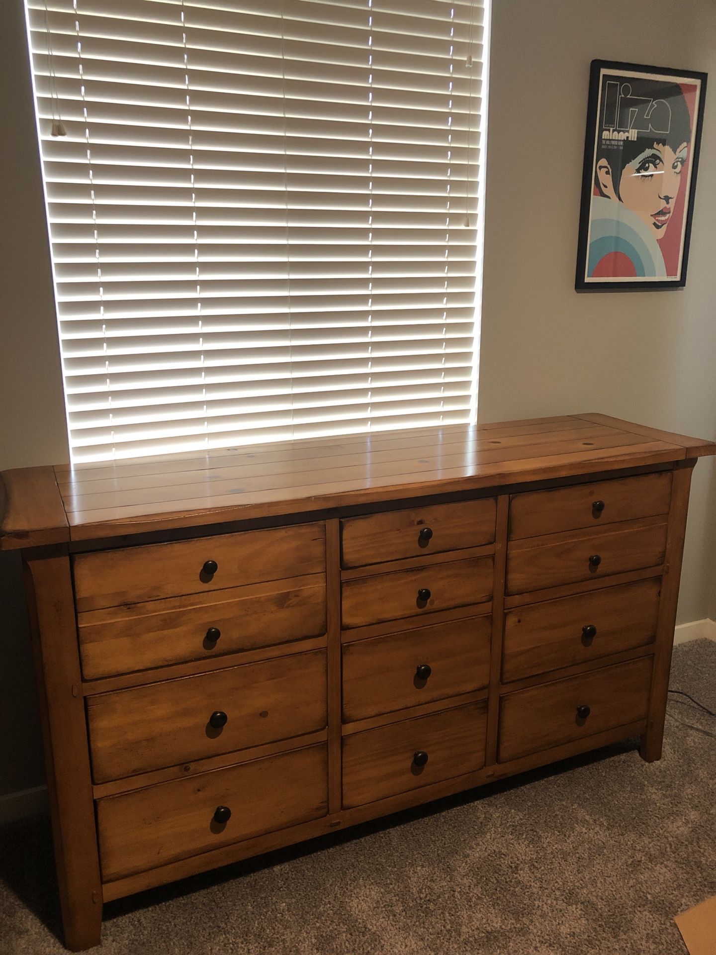 Pine wood dresser with cedar lined drawers for Sale in Anaheim, CA