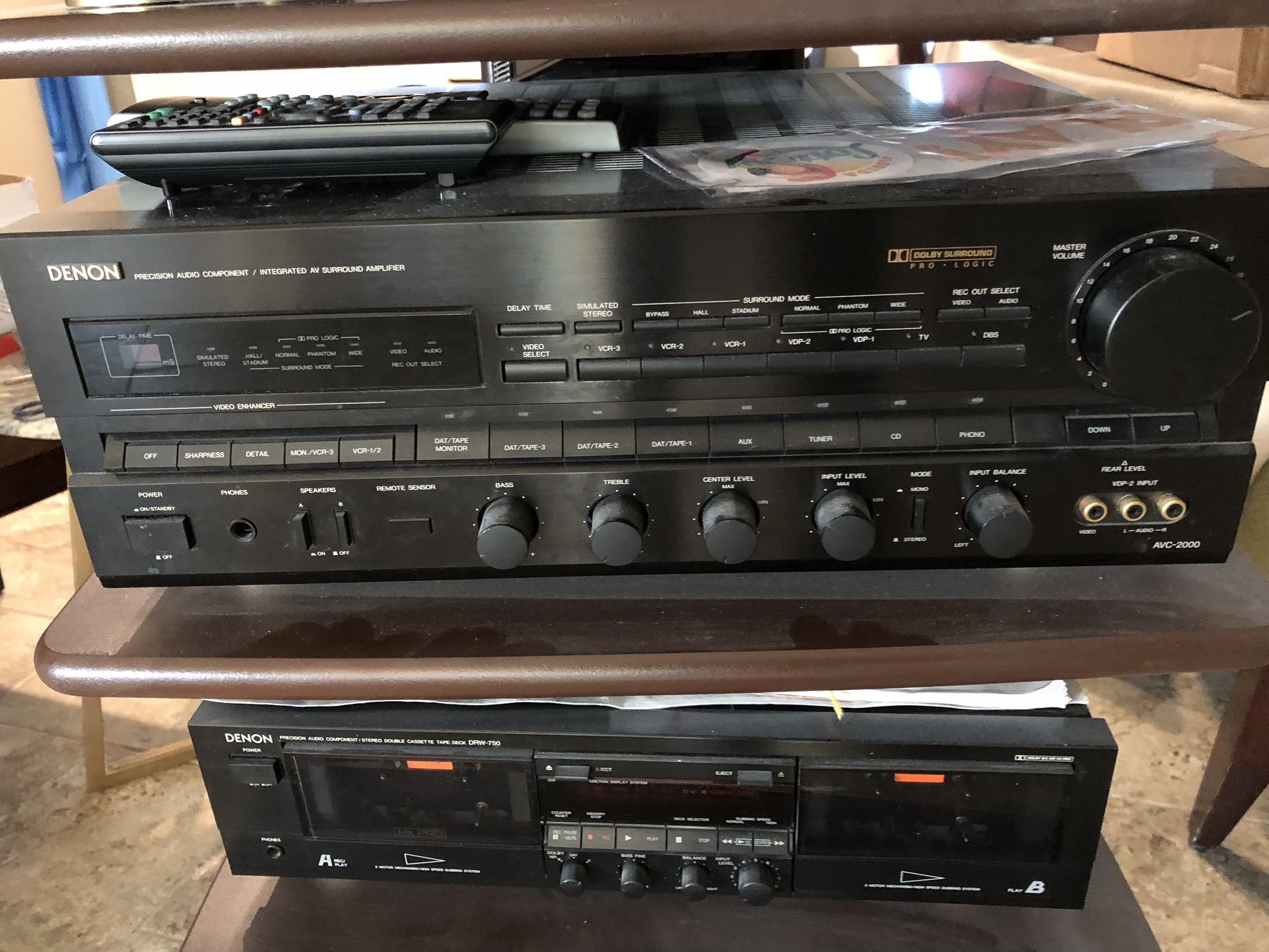 Vintage Denon Stereo System with Camber Speakers 