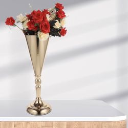 Metal Trumpet Vase
